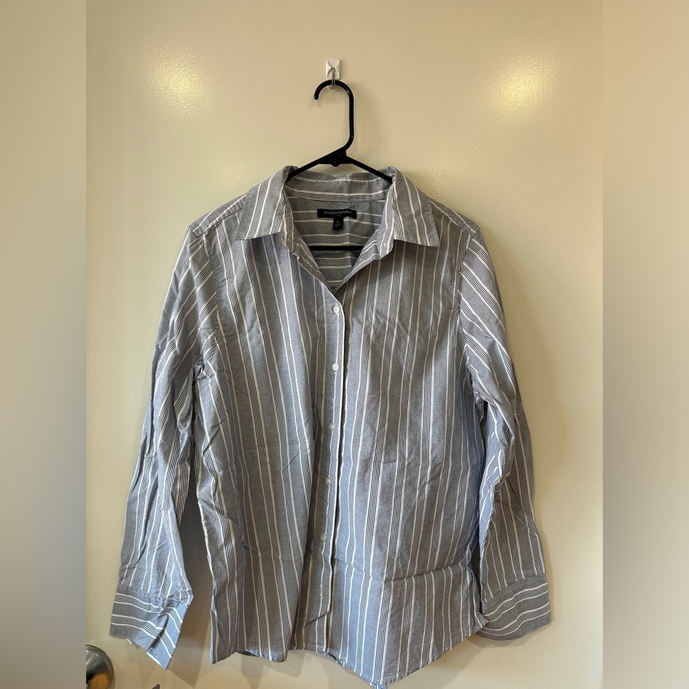 Banana Republic, Size Large, button down in blue stripe